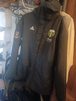 Adidas Portland timbers puffy coat stadium