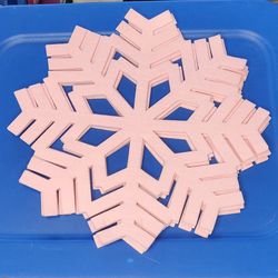 Pastel Pink Snowflake Winter Wonderland Christmas Table Placemats