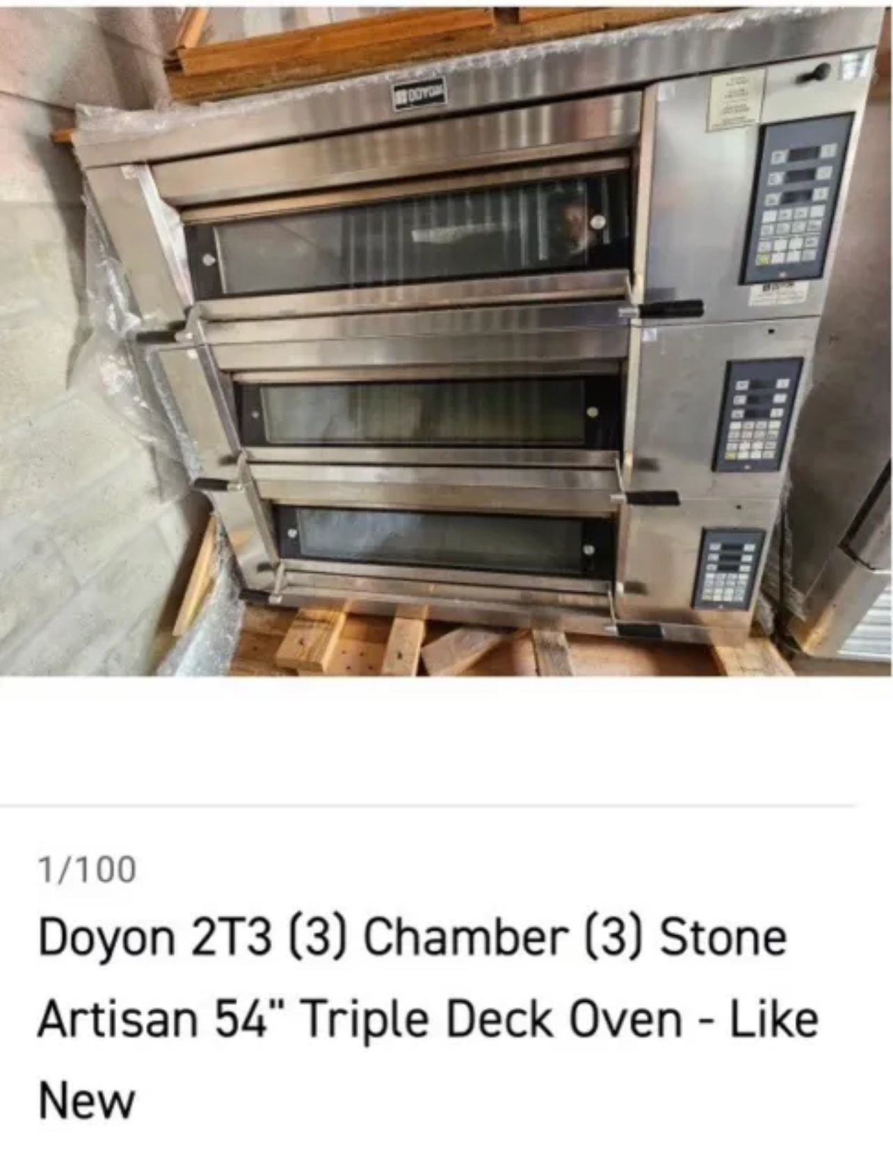 DOYON 2T3 ARTISAN 3 STONE 54" DECK OVEN