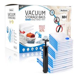 Vacuum Storage Bag With Pump (16 Bags)