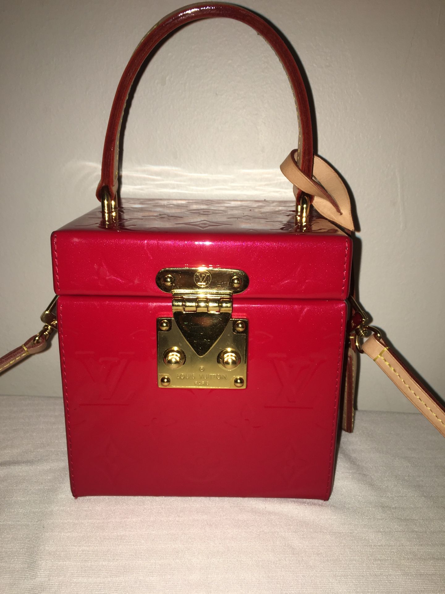 Louis Vuitton red handle and shoulder bag