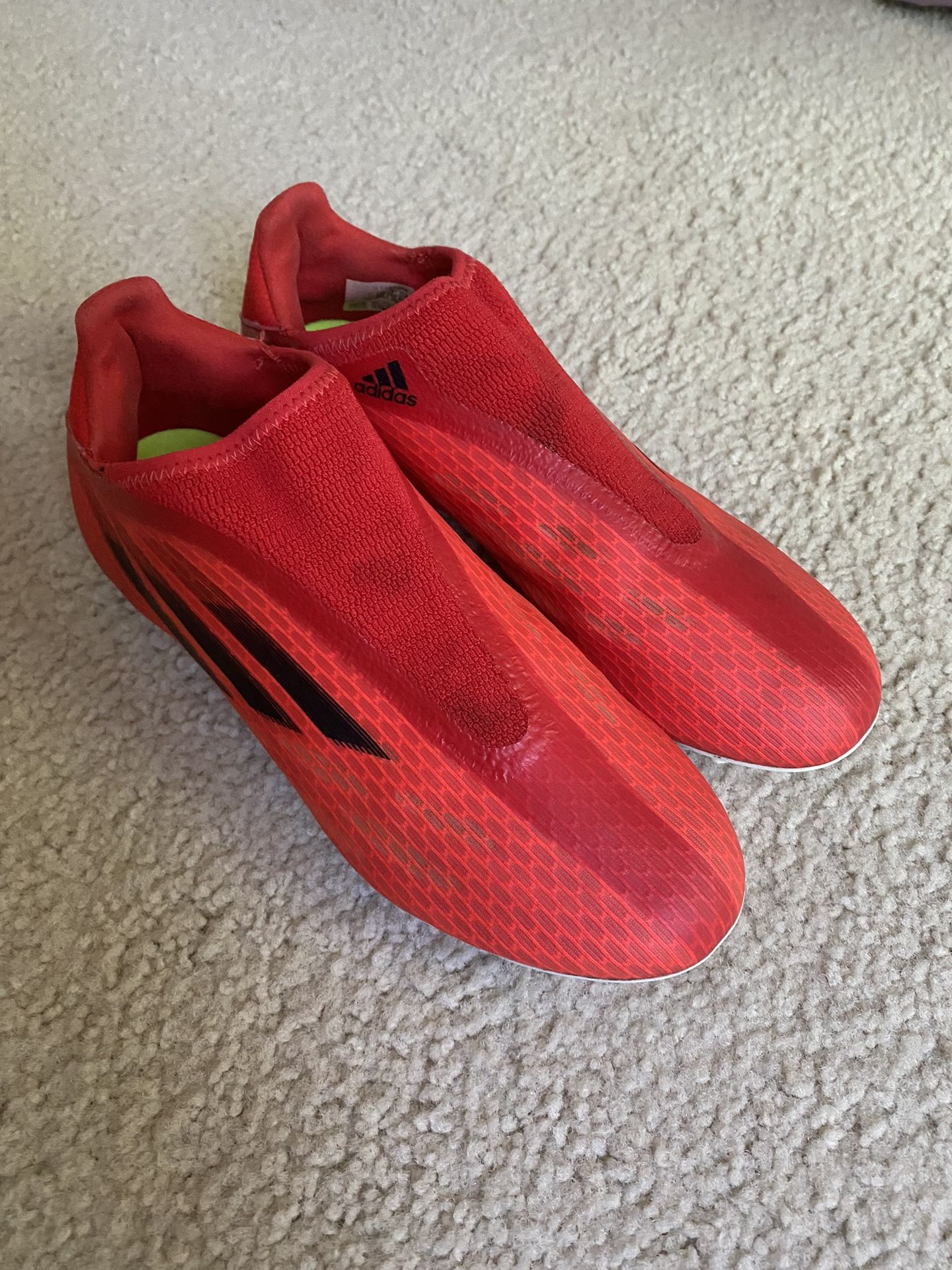 Adidas Solar Red Soccer Cleats US 7 No Laces