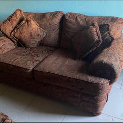 Gently Used Red Couch Set