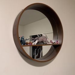 Wood Circle Mirror 