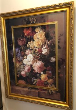 Floral Framed Art Picture -35.5 X 28