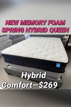 NEW MEMORY FOAM SPRING HYBRID QUEEN