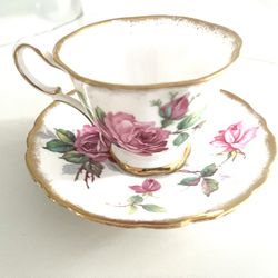 Berkeley Rose Royal Stafford Fine China Teacup & Saucer Set