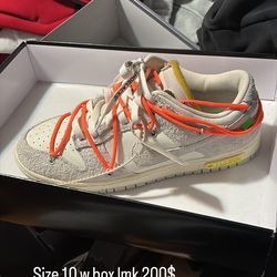 Size 10 off white dunks