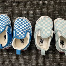 👟 Set of 2: Vans Baby Slip-On V Crib Shoes (Size 3.0)