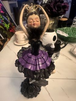Bella Lux Gothic Ballerina Figurine Black Purple Halloween Decor 16” NEW #1463 New | Bella Luxx