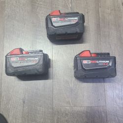Milwaukee Batteries 18v 9.0 $89 Each