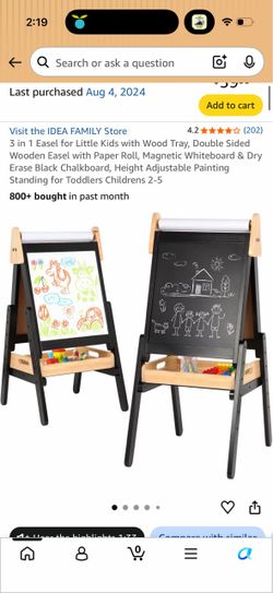 Easel for Little Kids with Wood Tray