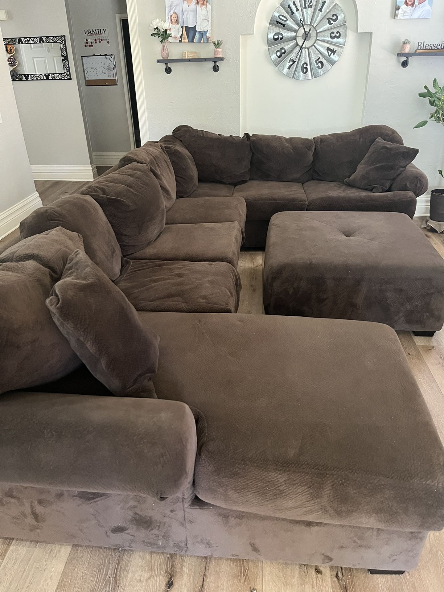 Sofa with Chaise Lounge And Ottoman
