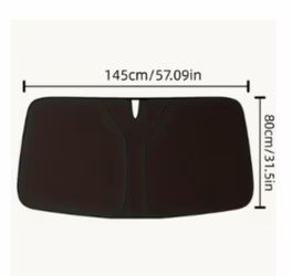 Universal black car windshield sun shade, foldable. $14