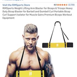 RIMSports Weight Lifting Arm Blaster for Biceps & Triceps Heavy Duty Bicep Blaster for Barbell and Dumbell Curl Portable Bicep Curl Support Isolator f