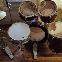 Percussion Plus 5 Piece Drum KIT W/ Hardware + HiHats