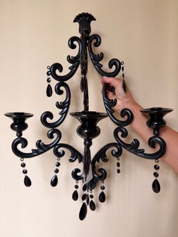 Black wall Candle holder