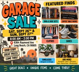 GARAGE SALE — THIS WEEKEND! - LONG BEACH