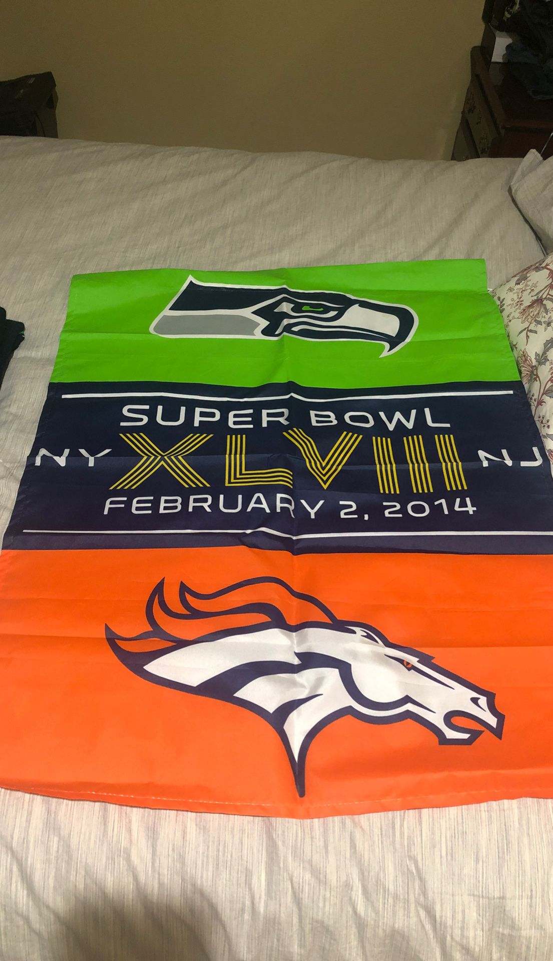 New Seahawks vs Broncos February 2, 2014 banner