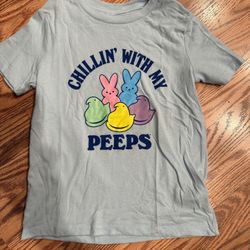 Boys Easter Chillin With My Peeps Shirt Size Small 6/7