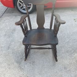 Antique Wooden Rocking Adult Chair