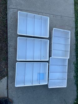 Plastic containers..14”..x9-1/2”X..3-1/2”