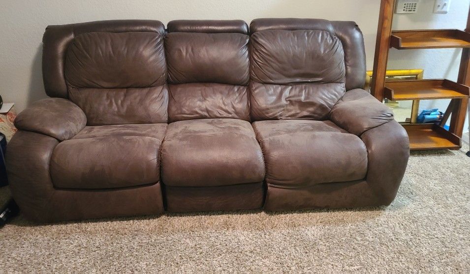 Brown Couch And Recliner