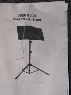 sheet music stand (with mic and phone holder)