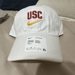 New Nike USC Trojans Heritage86 Adjustable Cap Hat White