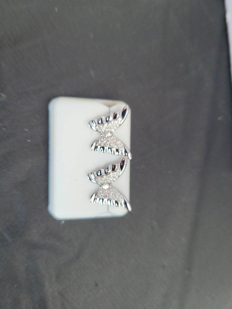 Butterfly Sterling Silver 0.5CTW MOISSANITE
