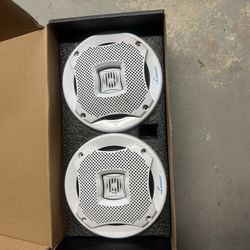 Lanzar 6.5” Dual Waterproof Marine Speakers - 400W 4Ohm Outdoor Car/Boat Radio Stereo Speakers Weather Proof Marine Stereo Speakers System Pair - Moun