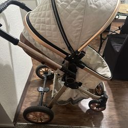 Rose Gold Baby stroller 