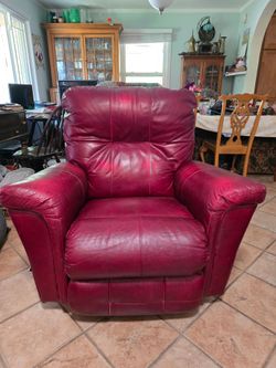 LaZboy Burgundy Leather Recliner