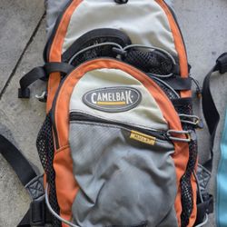CAMELBAK M.U.L.E. Hydration Backpack 2.0 Liter 70 oz Reservoir Orange Grey MULE