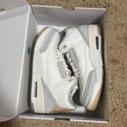 Air Jordan 3 White Grey Sneakers