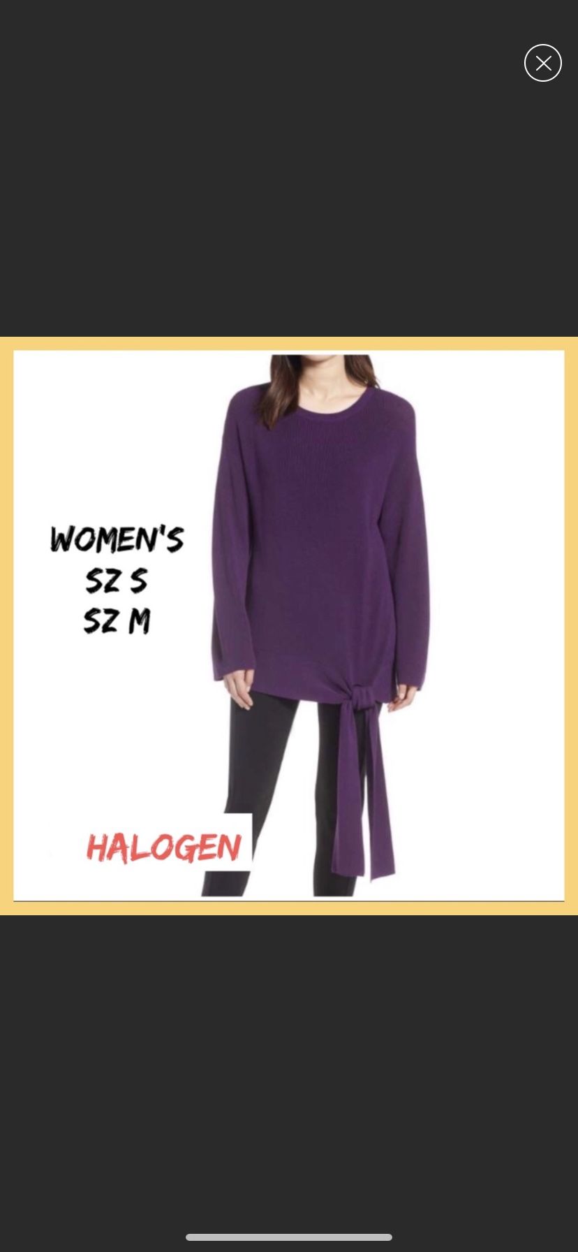 NWT Womens Designer Halogen Sweater Sz:S