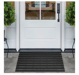 Waterproof Outdoor Door Mat - 36x24 Inches Non-Slip Drainage Large Door Floor Mat for Indoor Home Pool Entry Garage（ Upgrade Interlocking Mat）