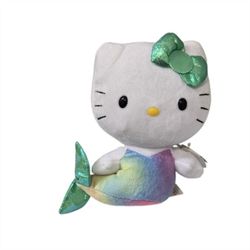 Ty Sanrio Hello Kitty Rainbow Mermaid Plush 7" Cat Cute Kawaii