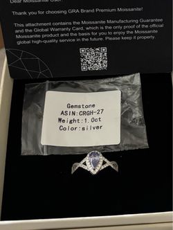 Tanzanite Blue Gemstone solid sterling Silver Pear-shaped Size 7
