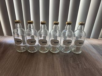 Hennessy Pure White Empty Bottles Set of 6