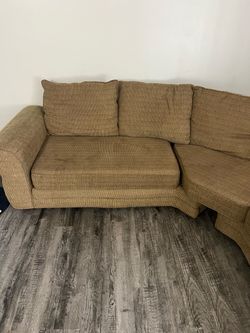 Tan sectional sofa