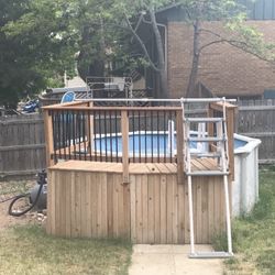 14 W X 4 Ft Deep Round Aluminum Pool