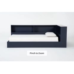 Full Size Corner Bookshel/storage Bed