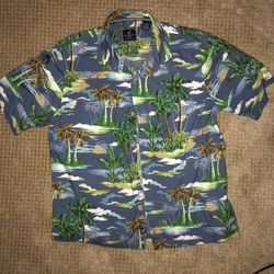 Men’s Caribbean Joe surfer button down shirt size XL