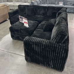 New Black Sectional 