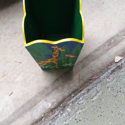 Wood Waste Paper Basket