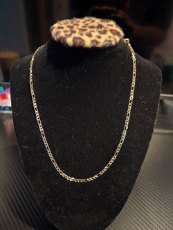 Gold Plated Figaro Chain Necklace