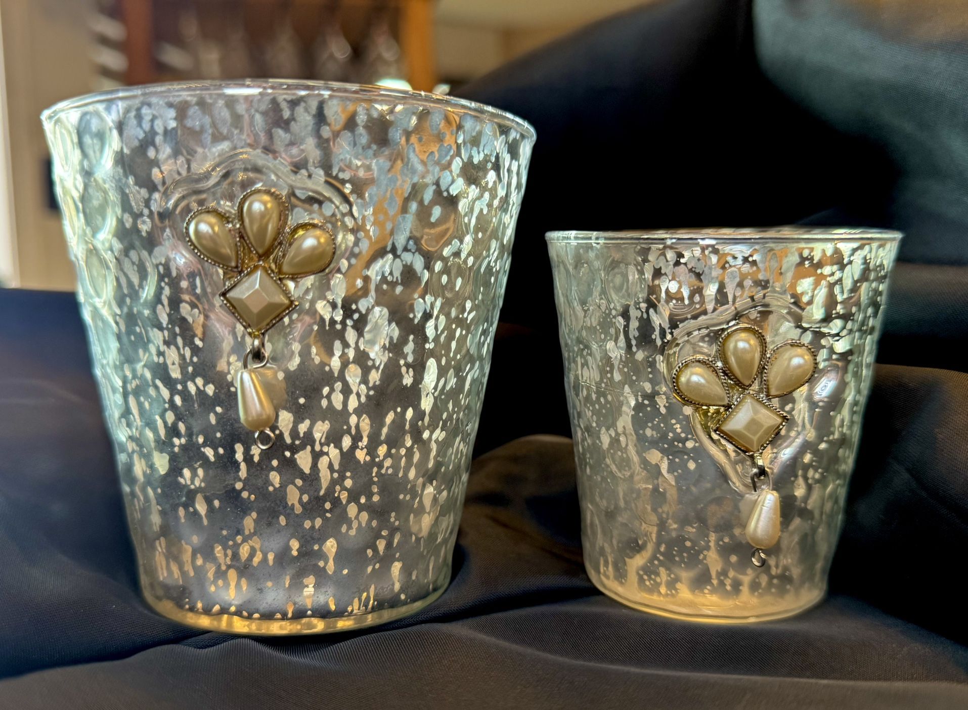 3 Large And 3 Small - Silver Candle Holders