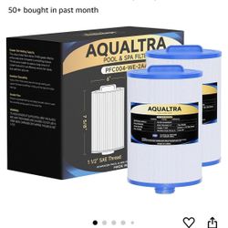 AQUALTRA - Spa Filter Replaces Pleatco PWW50P3(1 1/2" Coarse Thread), Unicel 6CH-940, Filbur FC-0359, Waterways , Screw in SAE Thread Hot Tub 