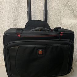 SwissGear Rolling Laptop Case Black Business Travel Bag Carry-On Wheeled Brief
